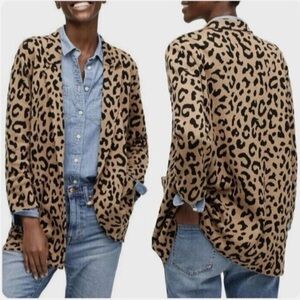 Sophie open-front sweater-blazer in leopard